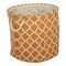 Contemporary Home Living Round Lattice Large Storage Bin - 16" - Orange